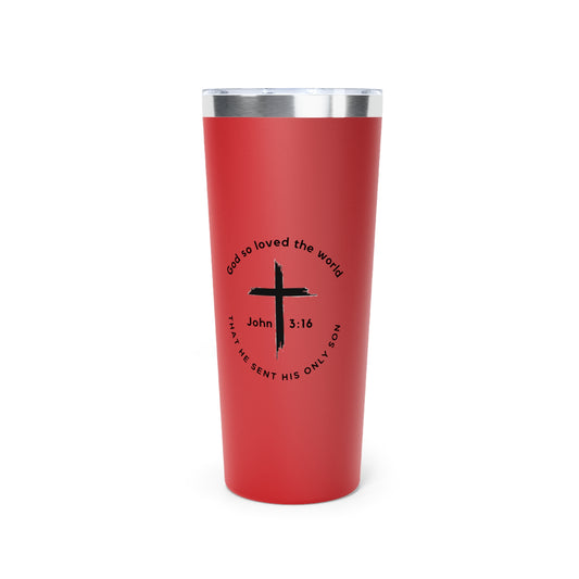 God so loved the world insulated tumbler, 22oz